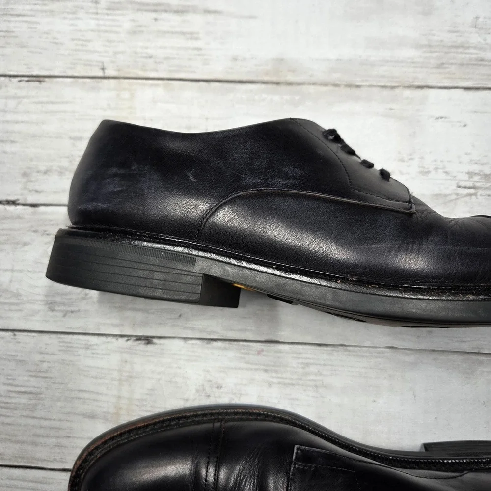 Polo Ralph Lauren Asher Captoe Dress Shoes Mens 11.5 Black Leather Lace Up